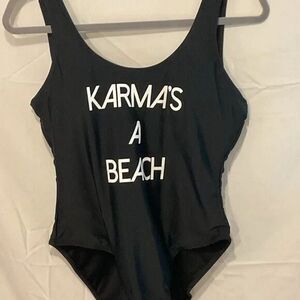 No Boundaries Black One Piece Swimsuit Sz 11-13 NWOT